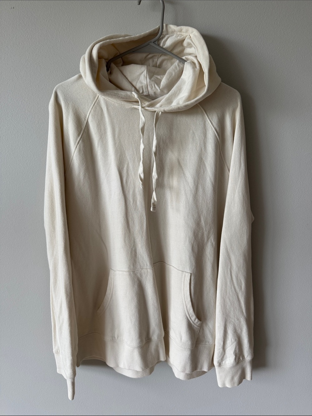 Goodfellow & Co Cream Pullover Hoodie with Kangaroo Pocket